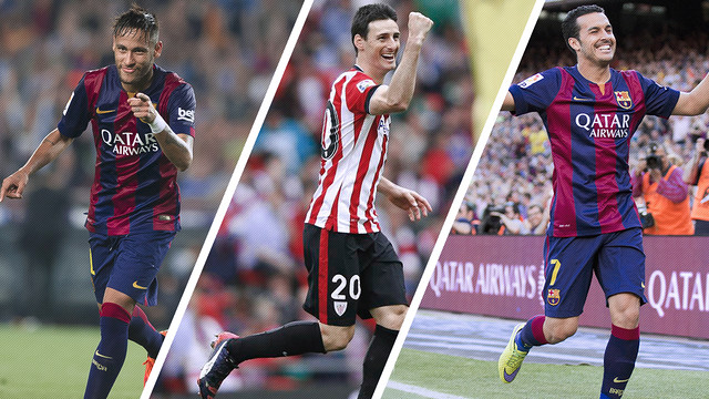 Неймар, Адурис и Педро борются за звание лучшего бомбардира Кубка Испании